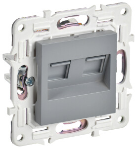 SKANDY Розетка компьютерная двойная RJ45 кат.5E SK-K03Gr серый IEK