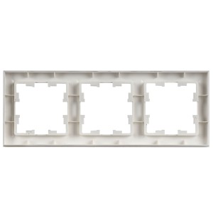 BRITE Рамка 3-местная РУ-3-БрАБ арктический белый IEK