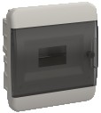TEKFOR Корпус пластиковый ЩРВ-П-8 IP41 черная прозрачная дверь IEK