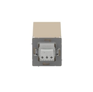 Розетка силовая, 2P+E, с з/ш, с крышкой, IP44, KANT, ванильный марципан DKC
