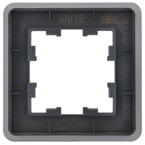 BRITE Рамка 1-местная РУ-1-2-Бр стекло графит RE IEK