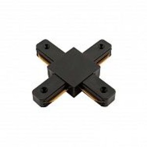 Коннектор для шинопровода Х- образный 1-фазный  G-1-TXT-IP20-B черный