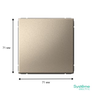 ARTGALLERY 1-клавишный ВЫКЛЮЧАТЕЛЬ КНОПОЧНЫЙ, 10А, механизм, быстрозажим. клем., ШАМПАНЬ