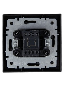 BRITE Выключатель 1-клавишный 10А в сборе ВСР10-1-0-БрГ графит IEK