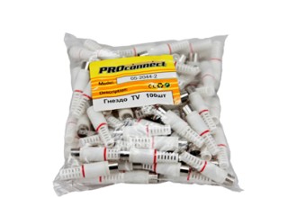 TV-разъем гнездо без пайки черный REXANT