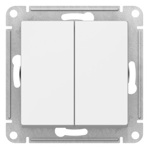 ATLASDESIGN 2-клавишный ПЕРЕКЛЮЧАТЕЛЬ, сх.6+6, 10АХ, механизм, ЛОТОС