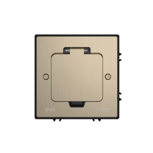 MultiDesk Лючок на 2 модуля IP44 с монтажной коробкой для бетонных полов НИКЕЛЬ, тип MDK20