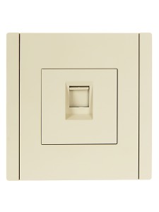 FORTE&PIANO Розетка компьютерная RJ45 кат.5E FP432 ваниль IEK