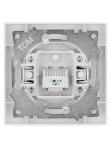 Розетка телефонная RJ11 белая "Сенеж" TDM