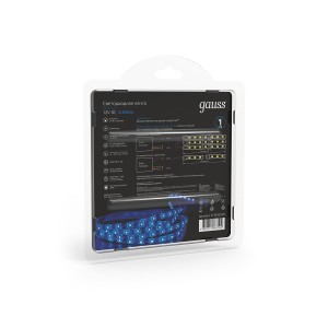 Лента Gauss LED 2835/60-SMD 4.8W 12V DC синий IP66 (блистер 5м)