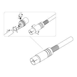 TV-разъем гнездо никелированный c пружиной REXANT