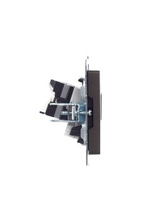 BRITE Розетка двойная RJ11+RJ45 кат.5E РК/Т12-БрТБ темная бронза IEK