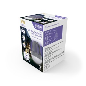 Антимоскитный светильник Gauss Mosquito с подвесом, 7Вт, 3AAA, 1/40