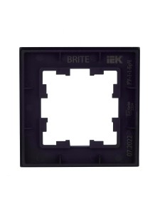 BRITE Рамка 1 -местная РУ-1-1-БрЧ металл черный IEK