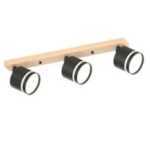Светильник X4504/3 черный/дерево