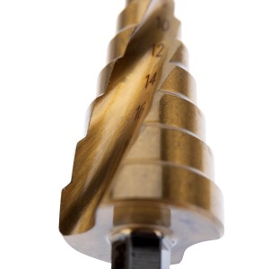 Сверло по металлу ступенчатое ТИТАН 4,0-20,0мм, 76мм, 65 HRC, Р6М5 TiN KRANZ