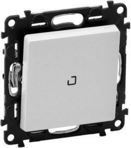 Valena Life - Выключатель с индикацией, белый (инд. упаковка)