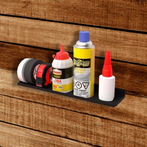 Полка для хранения 290x70мм, металлическая, настенная, черная REXANT