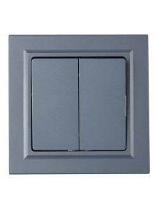 BRITE Выключатель 2-клавишный 10А в сборе ВСР10-2-0-БрМ маренго IEK