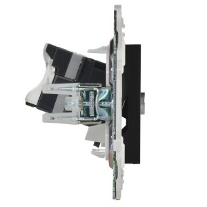 SKANDY Розетка двойная TV+RJ45 кат.5E SK-A14Bl черный IEK