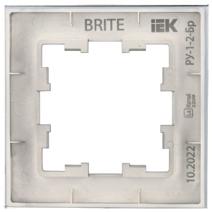 BRITE Рамка 1-местная РУ-1-2-Бр стекло маренго матовый IEK