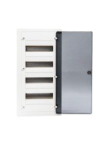 Щит скрытой установки 48 мест, винтовые клеммы, (652х318х72), IP-40 // Hager - Golf (Прозрачная матовая дверь)