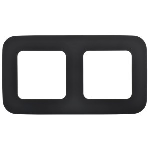 FLITE Рамка 2-местная РУ-2-А-ФлЧ черный IEK