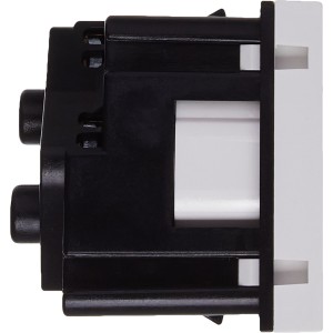 Розетка 45град с заземляющим контактом без защитной шторки и винтовым зажимом (2 модуля) белая