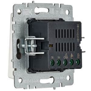 BRITE Кнопка звонка с индикацией для отелей 10А ВС10-1-9-БрЖ жемчуг IEK