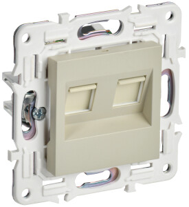 SKANDY Розетка двойная TV+RJ45 кат.6 SK-A15B бежевый IEK