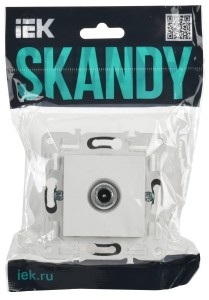 SKANDY Розетка TV проходная SK-A17W арктический белый IEK