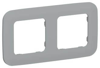 FLITE Рамка 2-местная РУ-2-А-ФлС серый IEK