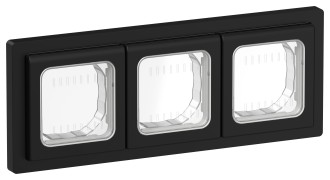 FLITE Рамка 3-местная IP55 Рпро-3-55-ФлЧ черный IEK