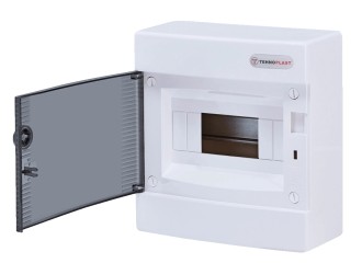 N8C, Щит навесной, 1 ряд, 8 мод., прозрач. дверца, IP40