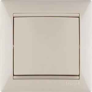 VALENA Выключатель 1-клавишный проходной схема 6 10А безвинтовое крепление слоновая кость