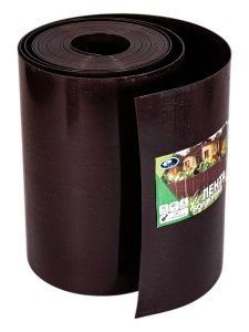 Лента бордюрная 25 см, цвет- коричневый, рулон (10м);ТУ BY 690593344.008-2022,РБ штрих-код 4812203000086