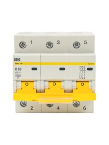 KARAT Автоматический выключатель ВА47-100 3P C 63А 10кА IEK