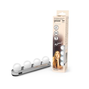 Светодиодный светильник Gauss MAKEUP MK002 5W 200lm 4xAA для зеркала1/12/48