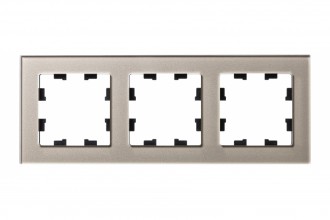 ATLASDESIGN NATURE 3-постовая РАМКА, ОРГАНИЧЕСКОЕ СТЕКЛО ШАМПАНЬ