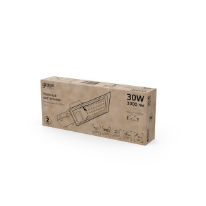 Светильник Уличный Gauss LED Avenue G2 IP65 316*130*57 30W 3000lm 4000K 190-250V КСС Ш 1/20