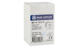 Переключатель BS 16 02 U, 2P, 20A, тип 0←1, 2NO на 1, на дверь, фронт IP40