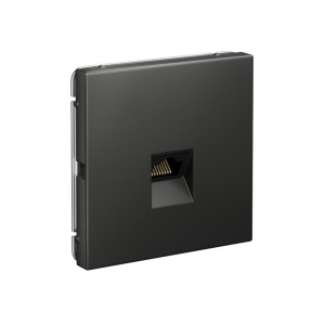 ARTGALLERY РОЗЕТКА компьютерная RJ45, кат. 6A, механизм, БАЗАЛЬТ