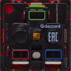 Розетка с заземляющим контактом без защитной шторки и безвинтовым зажимом (2 модуля) красная