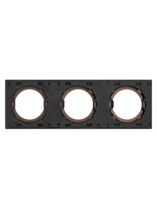 Рамка тройная бронза, алюминий, шлифованный, "Байкал" TDM