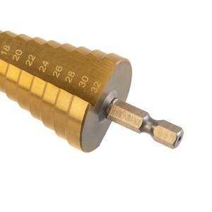 Набор ступенчатых сверл, 4-12,4-20,4-32мм, HSS-TiN, ТИТАН, 3 шт. KRANZ