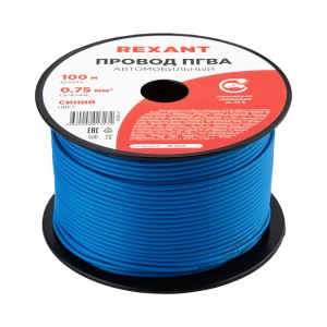 Провод ПГВА 1х0,75мм², синий, бухта 100м REXANT