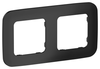 FLITE Рамка 2-местная РУ-2-А-ФлЧ черный IEK