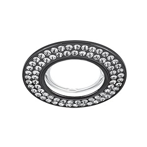 Светильник Gauss Strass CA035 Круг. Кристал/Черный, Gu5.3 1/30