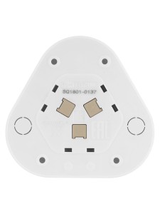 Розетка треугольная 2П открытой установки IP20 10A с защитными шторками белая "Ладога" TDM