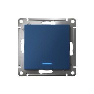 ATLASDESIGN 1-клавишный ВЫКЛЮЧАТЕЛЬ с подсветкой, сх.1а, 10АХ, механизм, АКВАМАРИН